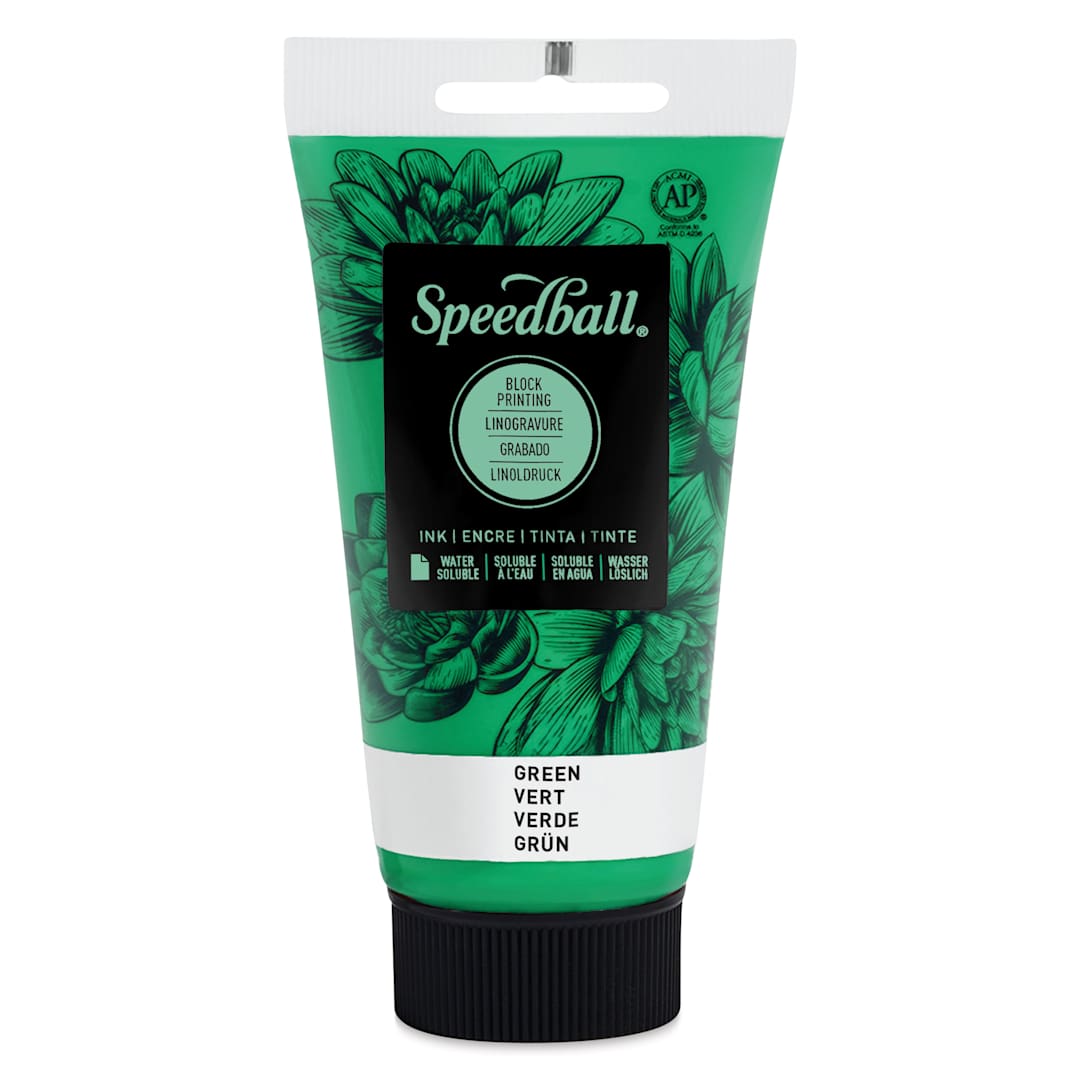 Open in modal - Speedball Water-Soluble Block Printing Ink - Green, 2.5 oz