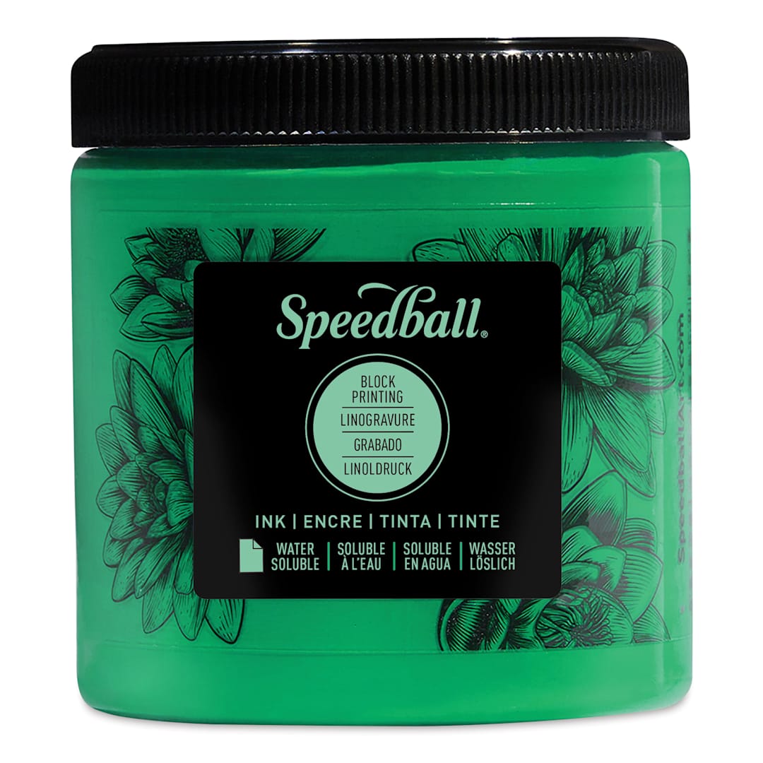 Open in modal - Speedball Water-Soluble Block Printing Ink - Green, 8 oz