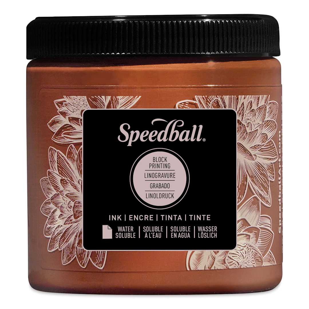 Open in modal - Speedball Water-Soluble Block Printing Ink - Brown, 8 oz