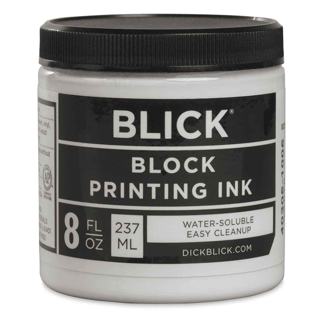 Open in modal - Blick Water-Soluble Block Printing Ink - White, 8 oz