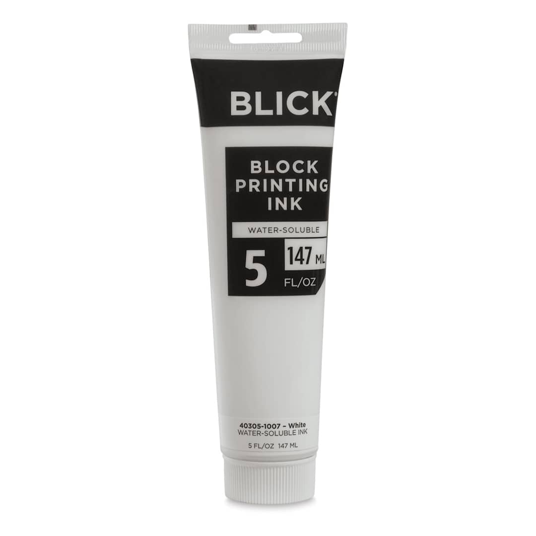Open in modal - Blick Water-Soluble Block Printing Ink - White, 5 oz