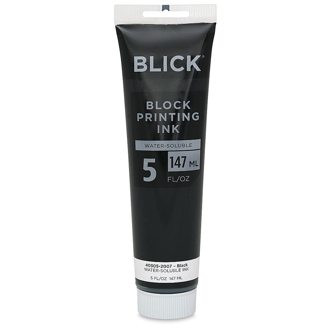 Open in modal - Blick Water-Soluble Block Printing Ink - Black, 5 oz