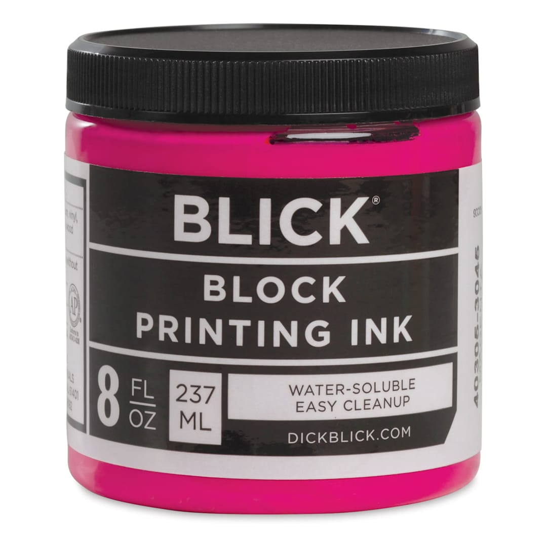 Open in modal - Blick Water-Soluble Block Printing Ink - Magenta, 8 oz