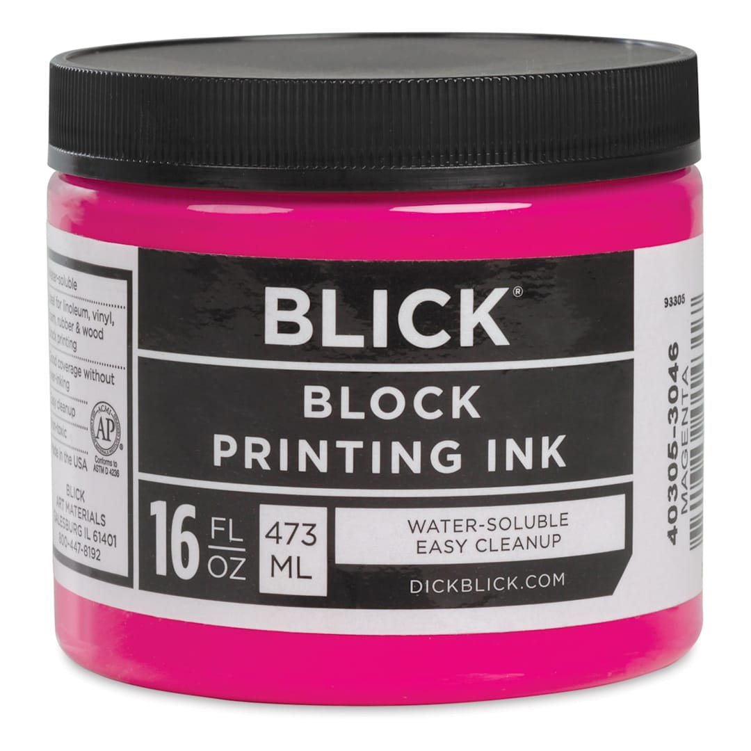 Open in modal - Blick Water-Soluble Block Printing Ink - Magenta, 16 oz