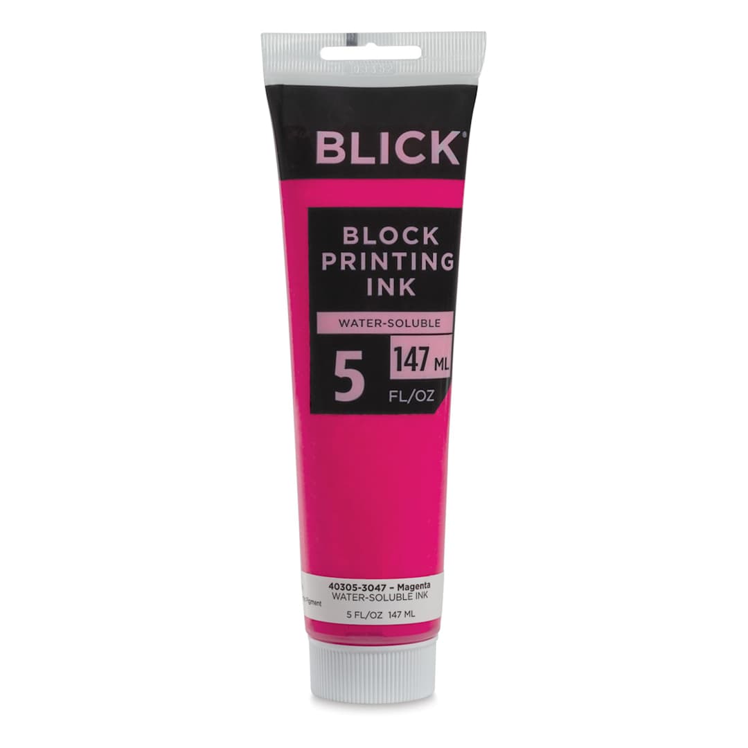 Open in modal - Blick Water-Soluble Block Printing Ink - Magenta, 5 oz