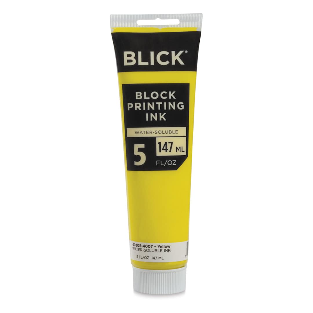 Open in modal - Blick Water-Soluble Block Printing Ink - Yellow, 5 oz