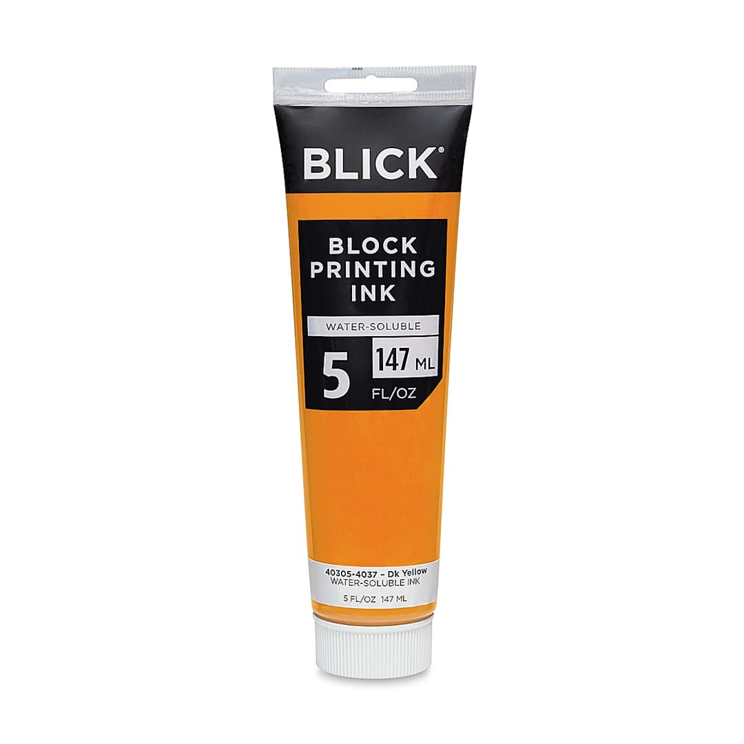 Open in modal - Blick Water-Soluble Block Printing Ink - Dark Yellow, 5 oz