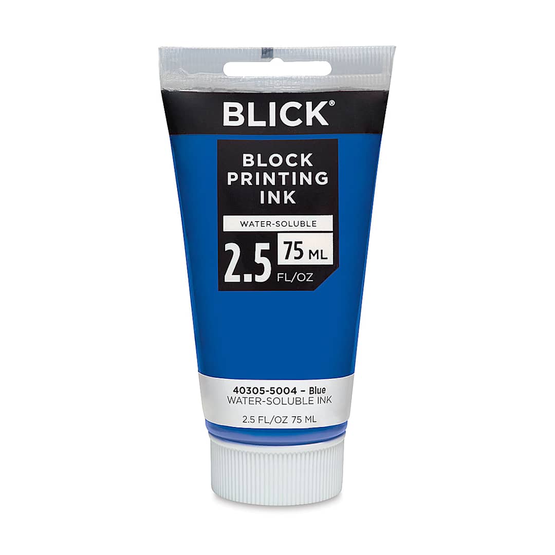 Open in modal - Blick Water-Soluble Block Printing Ink - Blue, 2.5 oz