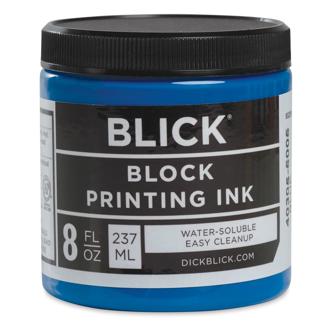 Open in modal - Blick Water-Soluble Block Printing Ink - Blue, 8 oz