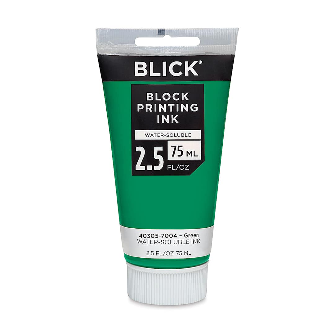 Open in modal - Blick Water-Soluble Block Printing Ink - Green, 2.5 oz