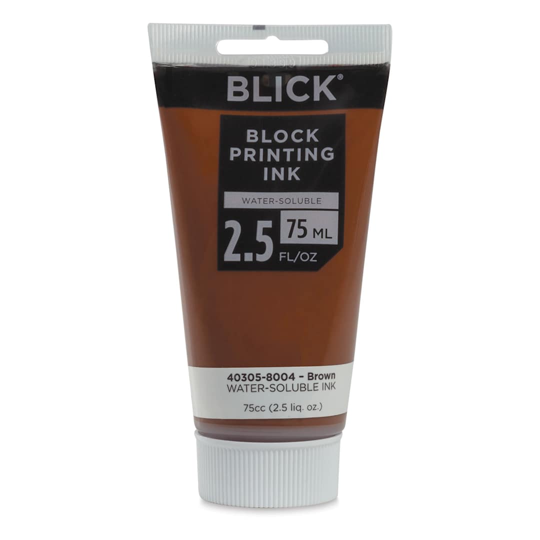 Open in modal - Blick Water-Soluble Block Printing Ink - Brown, 2.5 oz