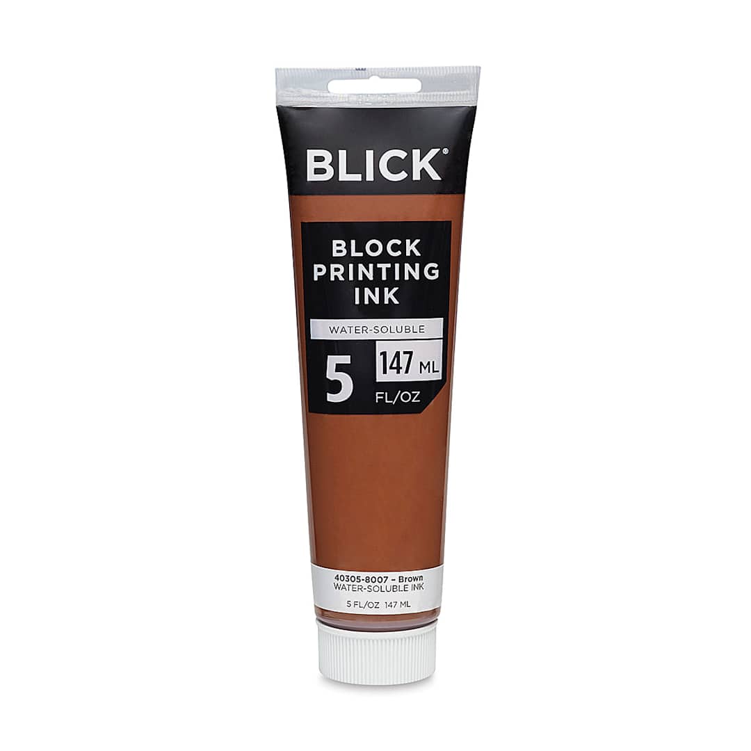 Open in modal - Water-Soluble Block Printing Ink - Brown, 5 oz