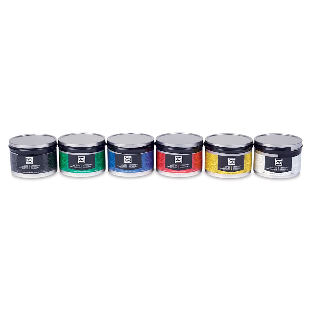 Open in modal - Speedball Oil-Based Relief Inks - Set of 6, 8 oz