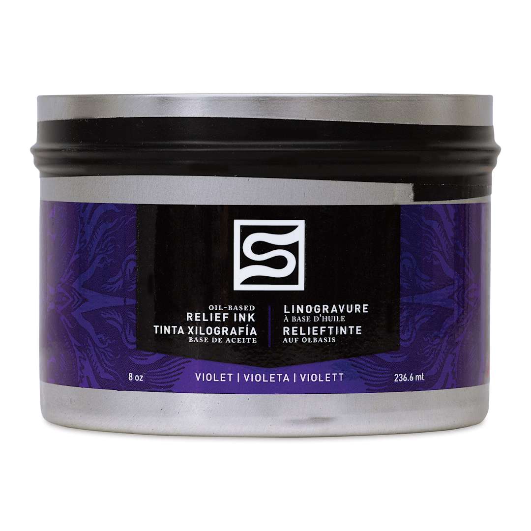Open in modal - Speedball Oil-Based Relief Ink - Violet, 8 oz front of packaging