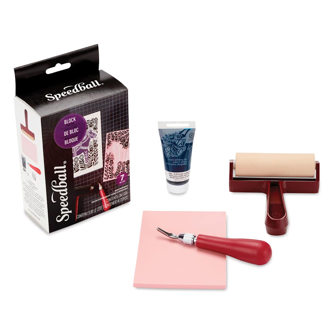 Open in modal - Speedball Water-Based Block Printing Starter Set