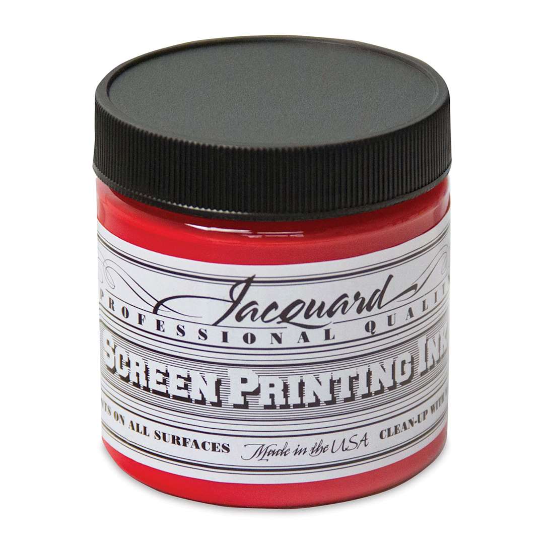 Open in modal - Jacquard Screen Printing Ink - Bright Red, 4 oz