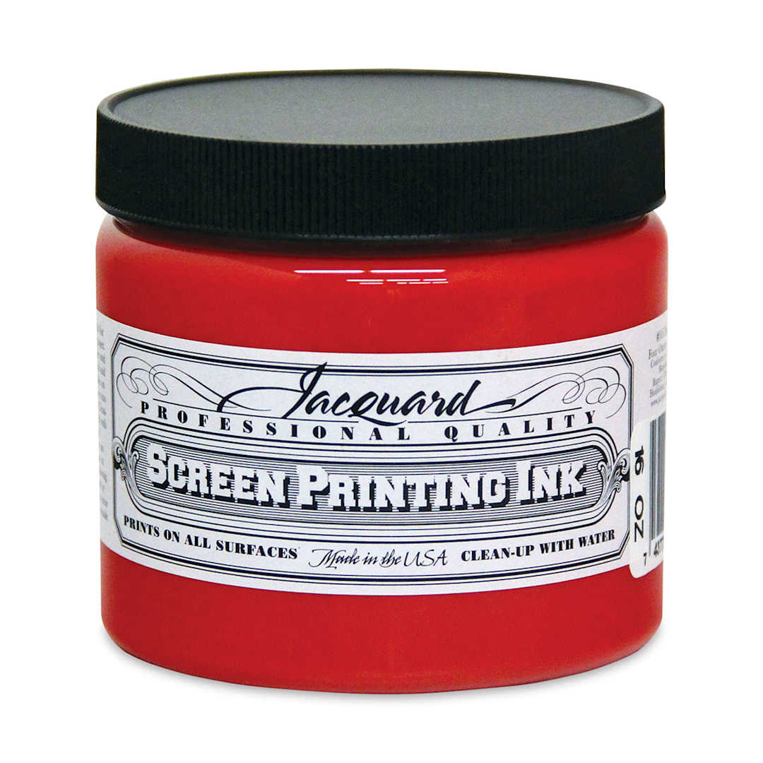 Open in modal - Jacquard Screen Printing Ink - Bright Red, 16 oz
