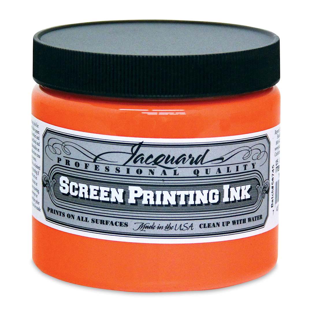 Open in modal - Jacquard Screen Printing Ink - Opaque Orange, 16 oz