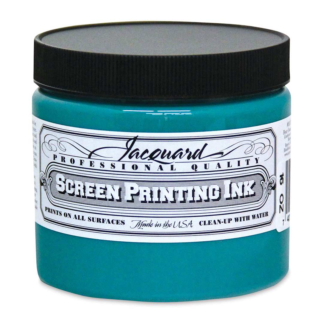 Open in modal - Jacquard Screen Printing Ink - Turquoise, 16 oz