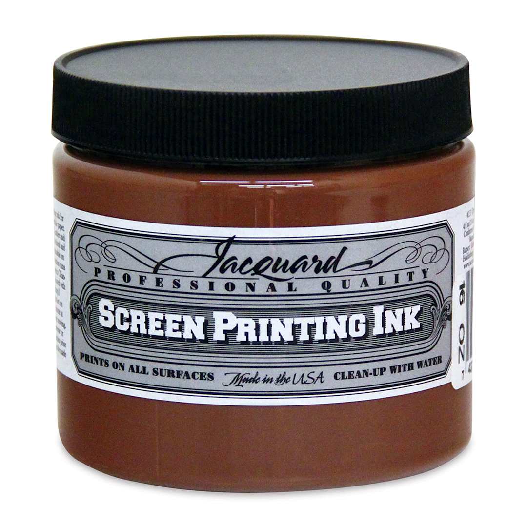 Open in modal - Jacquard Screen Printing Ink - Opaque Brown, 16 oz