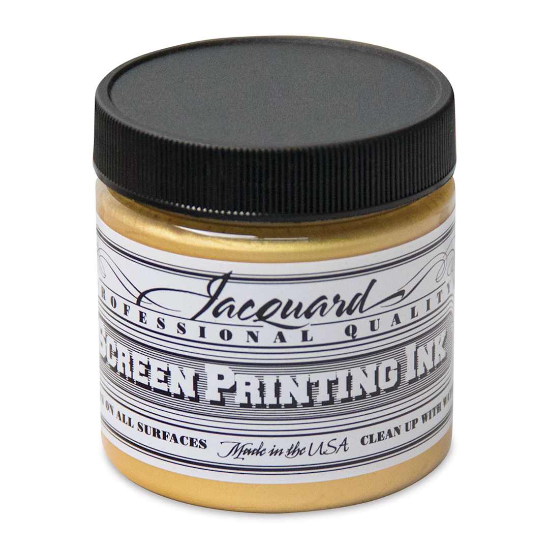 Open in modal - Jacquard Screen Printing Ink - Gold (Metallic), 4 oz