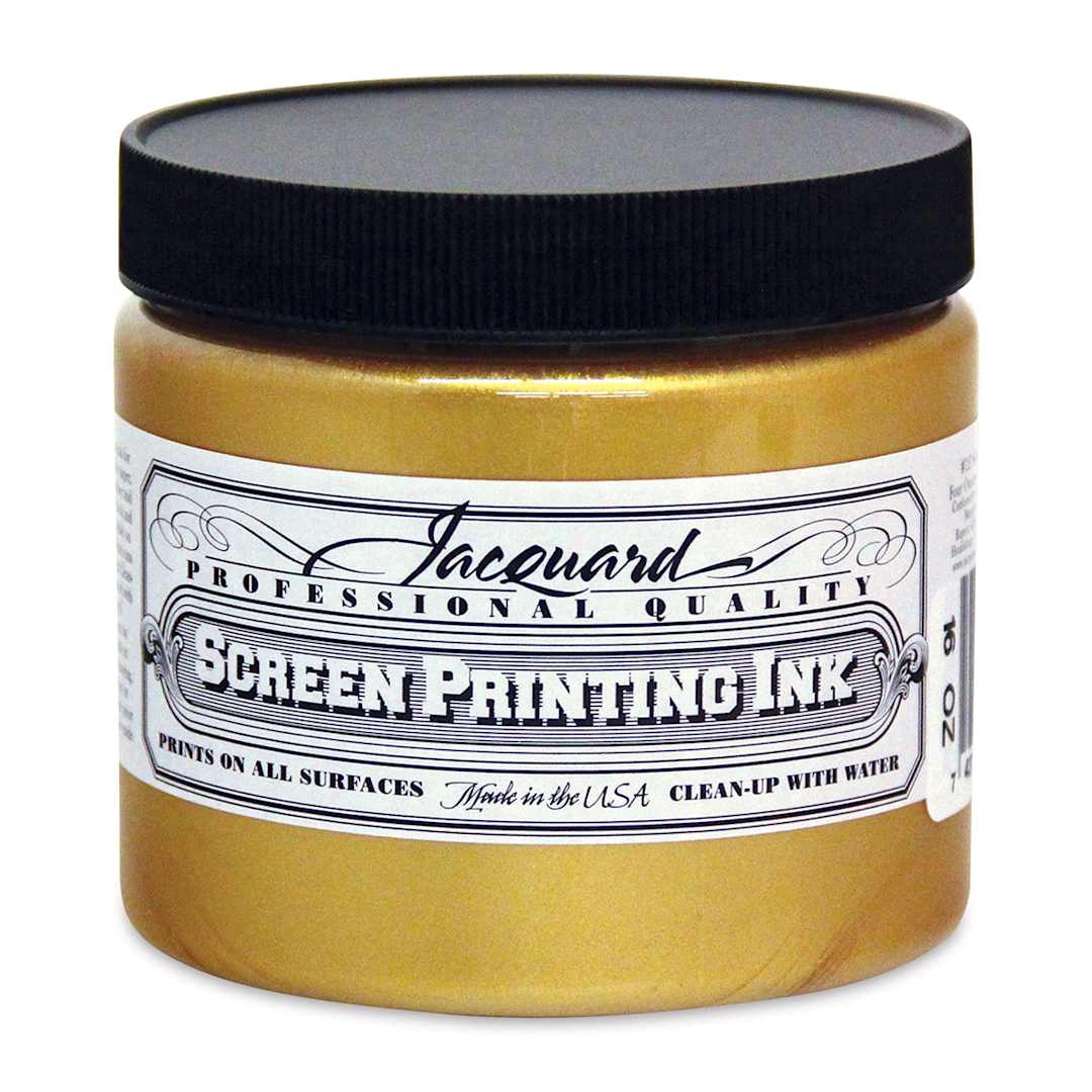 Open in modal - Jacquard Screen Printing Ink - Gold (Metallic), 16 oz