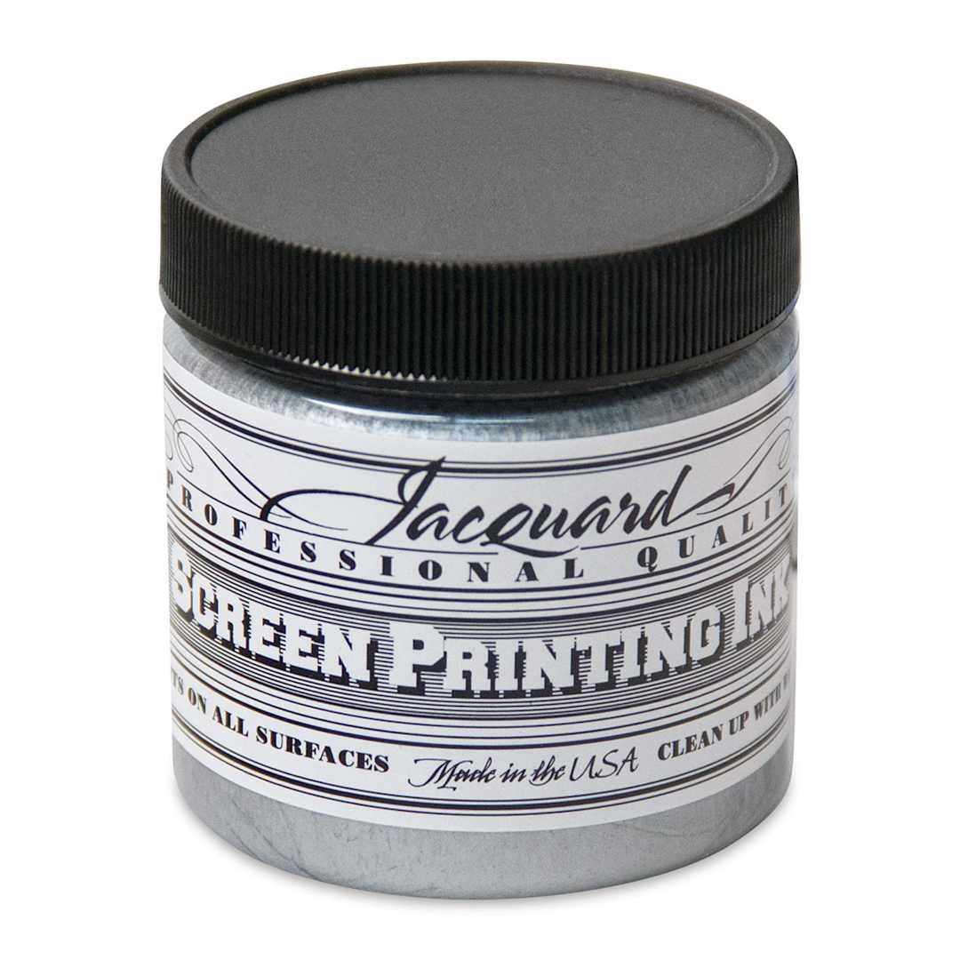Open in modal - Jacquard Screen Printing Ink - Silver (Metallic), 4 oz