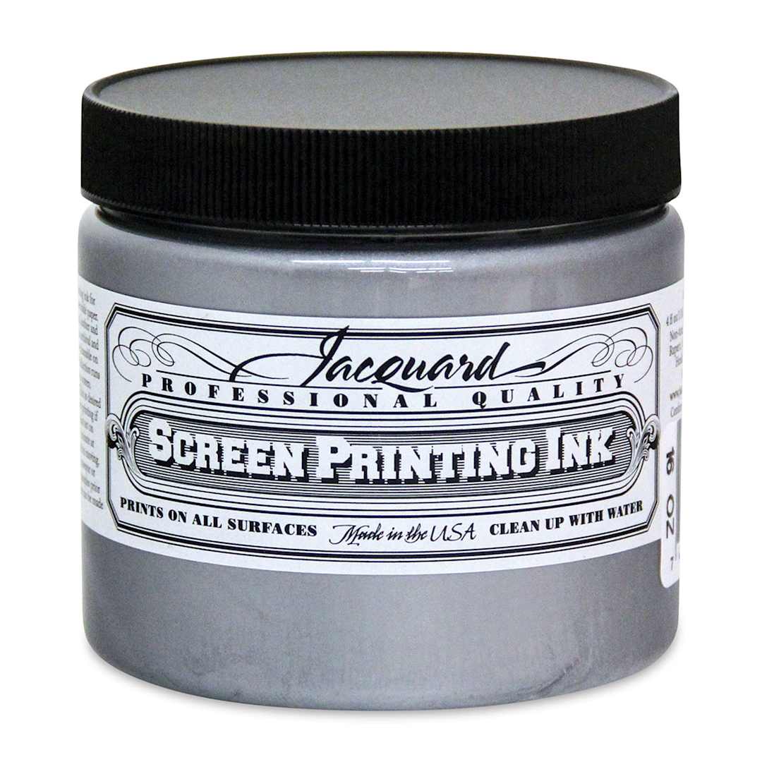 Open in modal - Jacquard Screen Printing Ink - Silver (Metallic), 16 oz