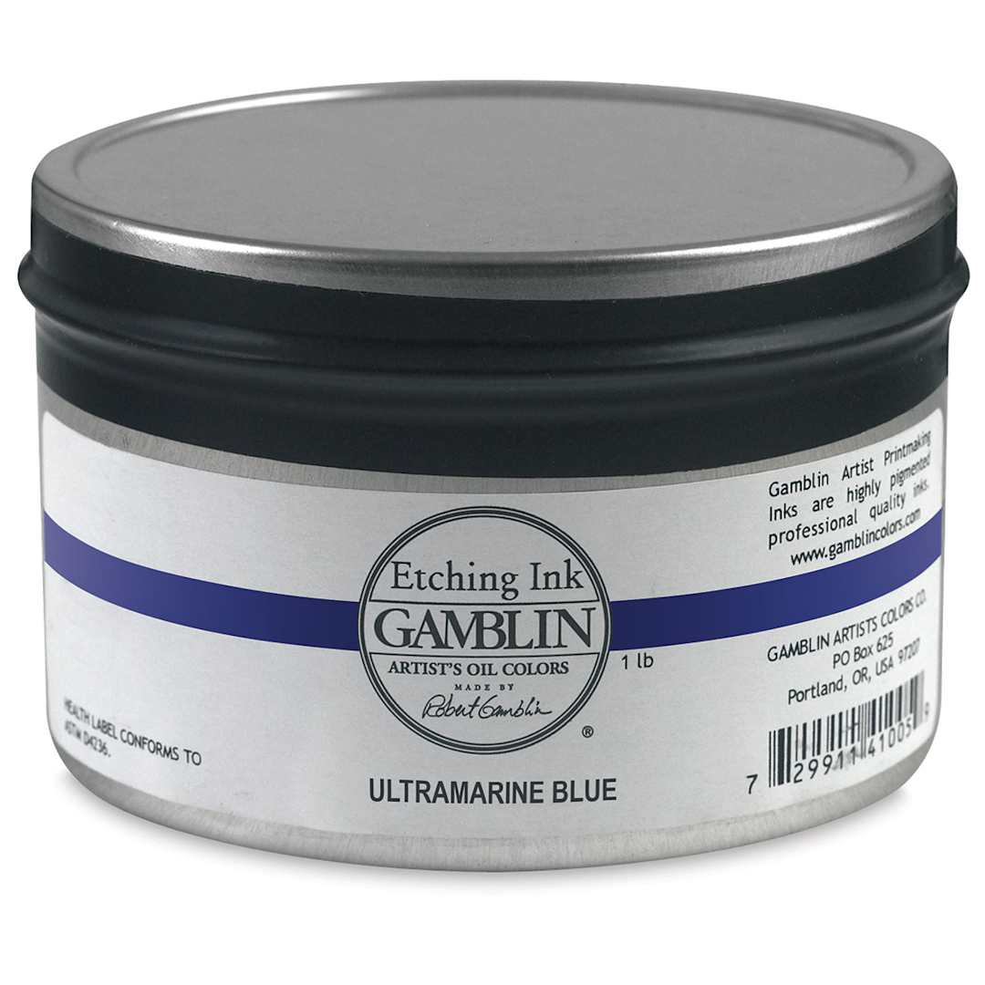 Open in modal - Gamblin Etching Ink - Ultramarine Blue, 1 lb