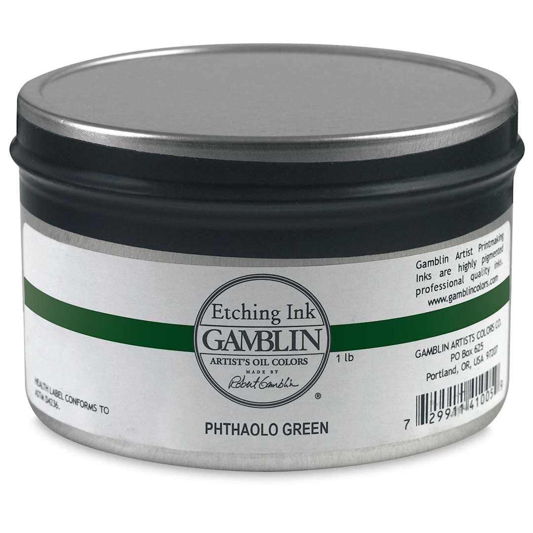 Open in modal - Gamblin Etching Ink - Phthalo Green, 1 lb