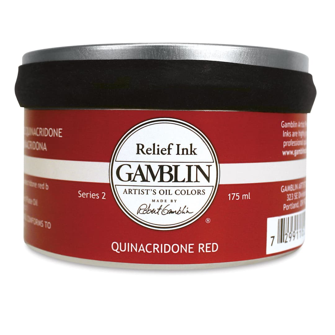 Open in modal - Gamblin Artist's Colors Relief Ink - Quinacridone Red, 175 ml