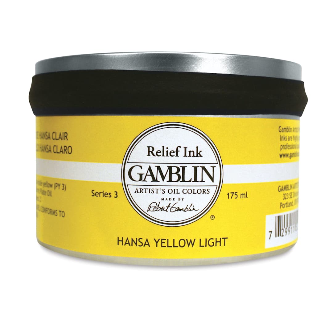 Open in modal - Gamblin Artist's Colors Relief Ink - Hansa Yellow Light, 175 ml
