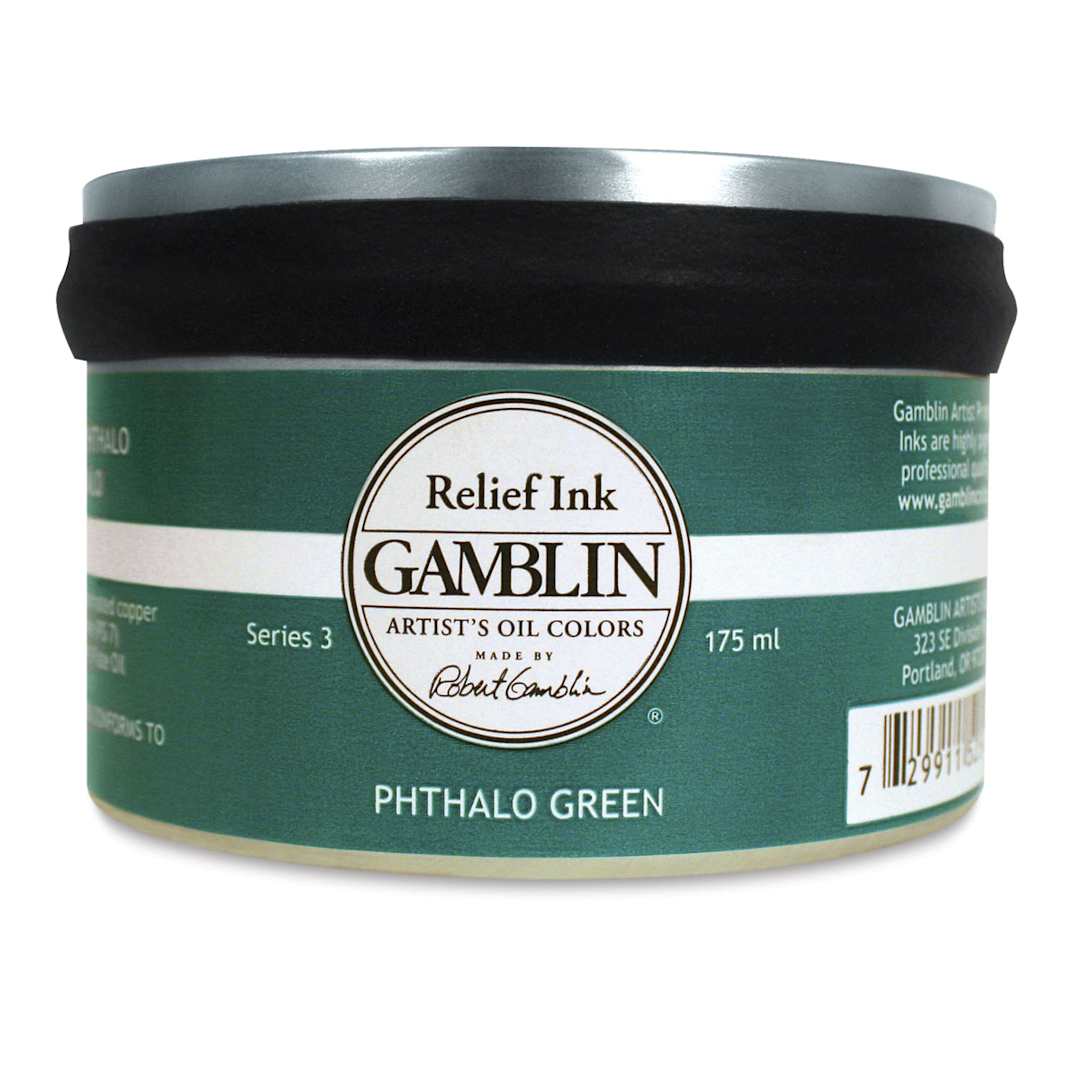 Open in modal - Gamblin Artist's Colors Relief Ink - Phthalo Green, 175 ml