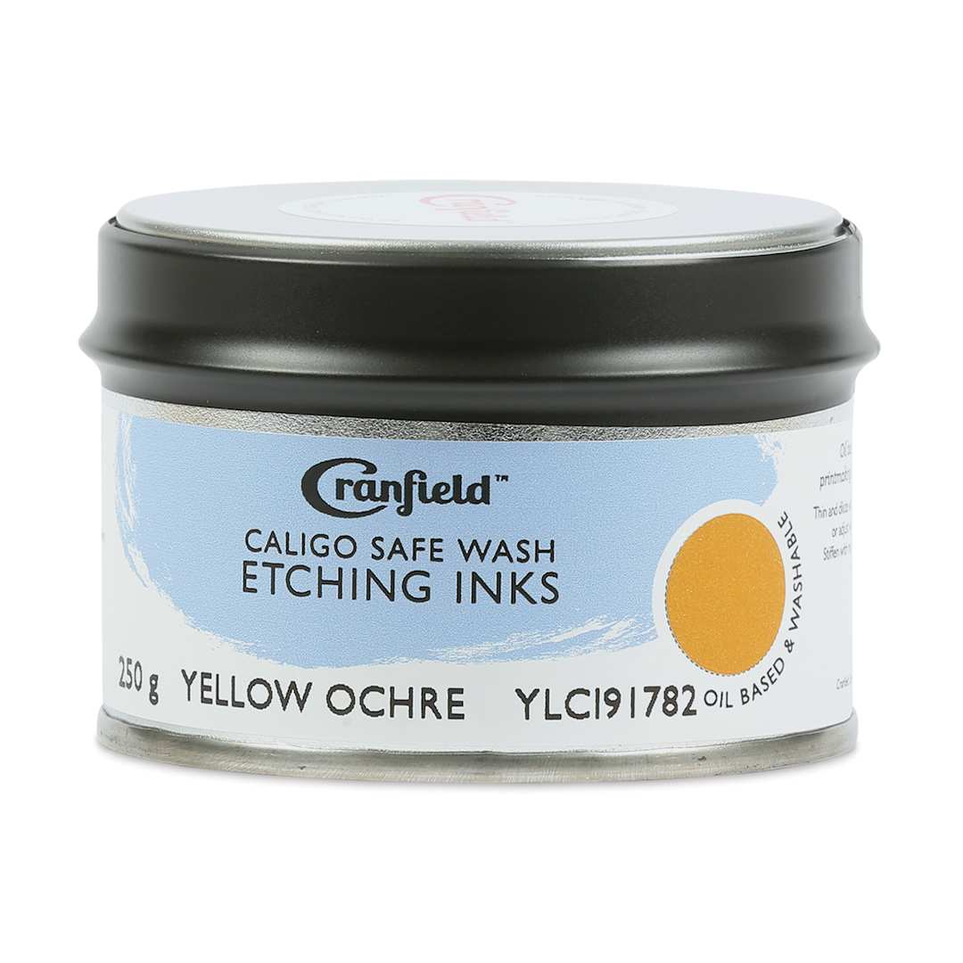 Open in modal - Cranfield Caligo Safe Wash Etching Ink - Yellow Ochre, 250 g Can (Front)