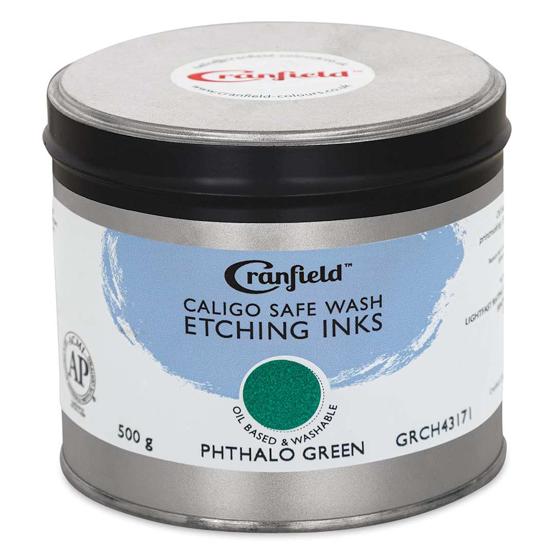 Open in modal - Cranfield Caligo Safe Wash Etching Ink - Phthalo Green, 500 g Can - front