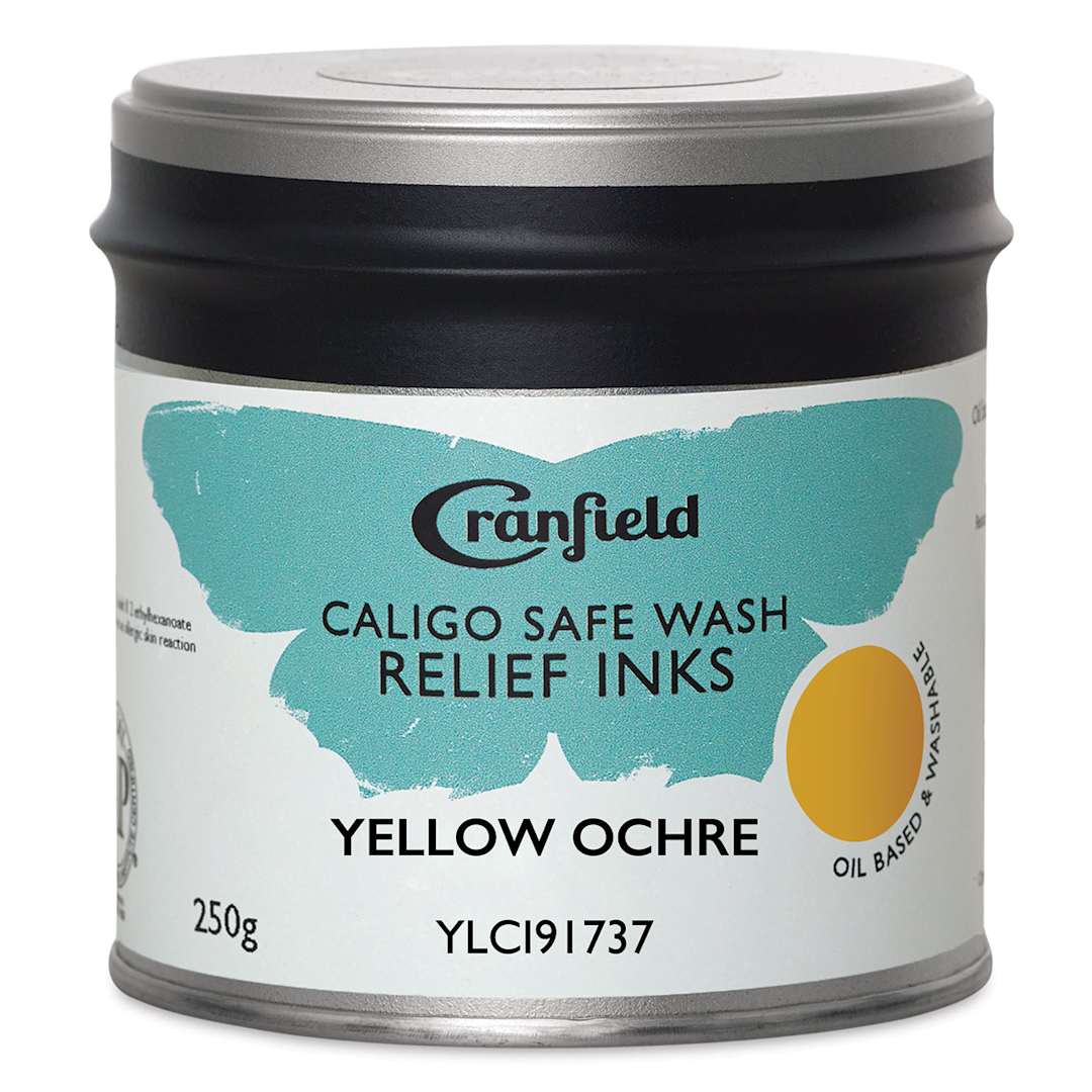 Open in modal - Cranfield Caligo Safe Wash Relief Ink - Yellow Ochre, 250 g