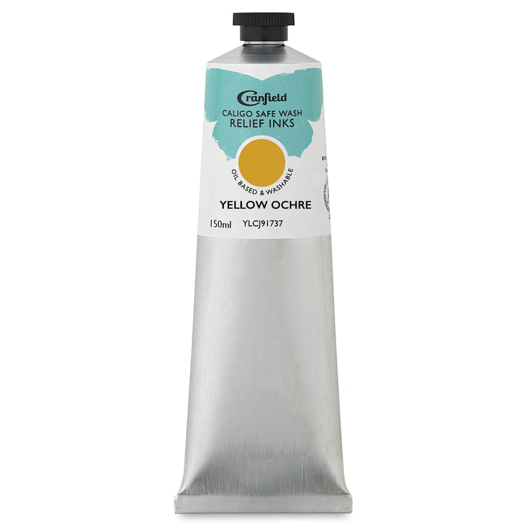 Open in modal - Cranfield Caligo Safe Wash Relief Ink - Yellow Ochre, 150 ml