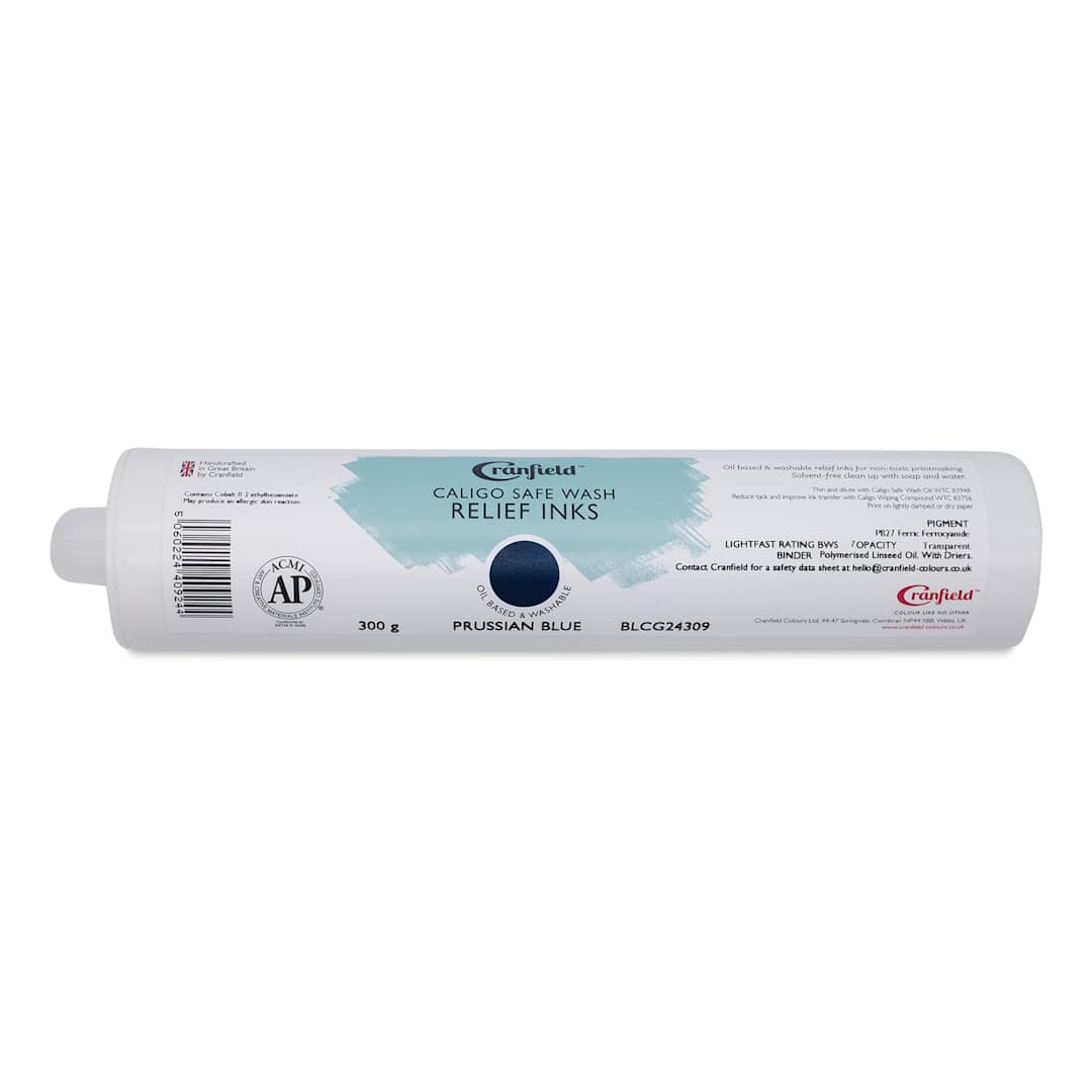 Open in modal - Cranfield Caligo Safe Wash Relief Ink Cartridge - Prussian Blue, 300 g