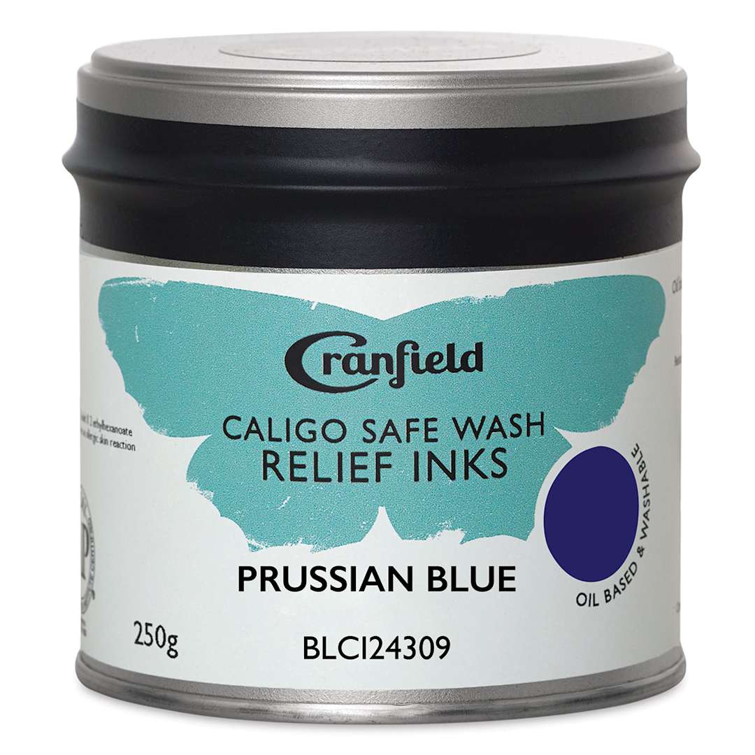 Open in modal - Caligo Safe Wash Relief Ink - Prussian Blue, 250 g, Jar