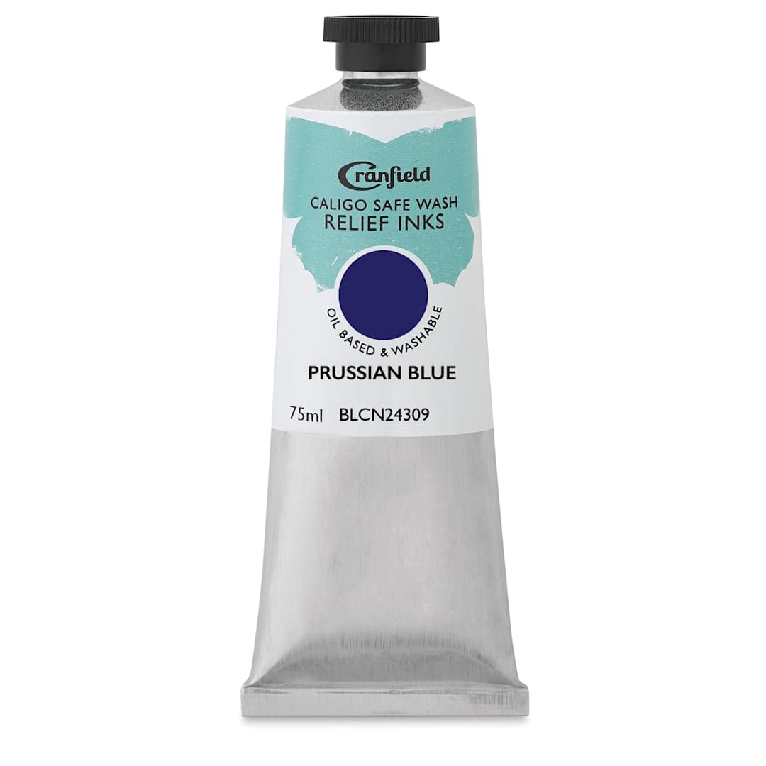 Open in modal - Cranfield Caligo Safe Wash Relief Ink - Prussian Blue, 75 ml