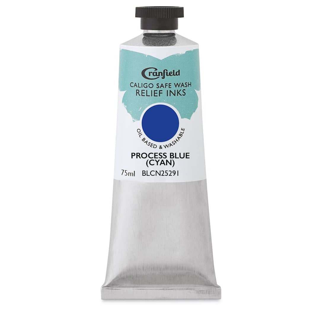 Open in modal - Cranfield Caligo Safe Wash Relief Ink - Process Blue (Cyan), 75 ml