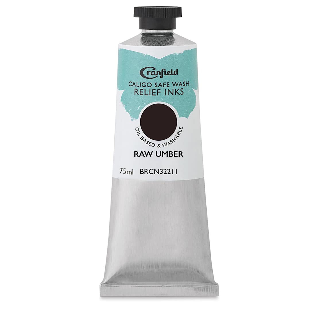 Open in modal - Cranfield Caligo Safe Wash Relief Ink - Raw Umber (Hue), 75 ml