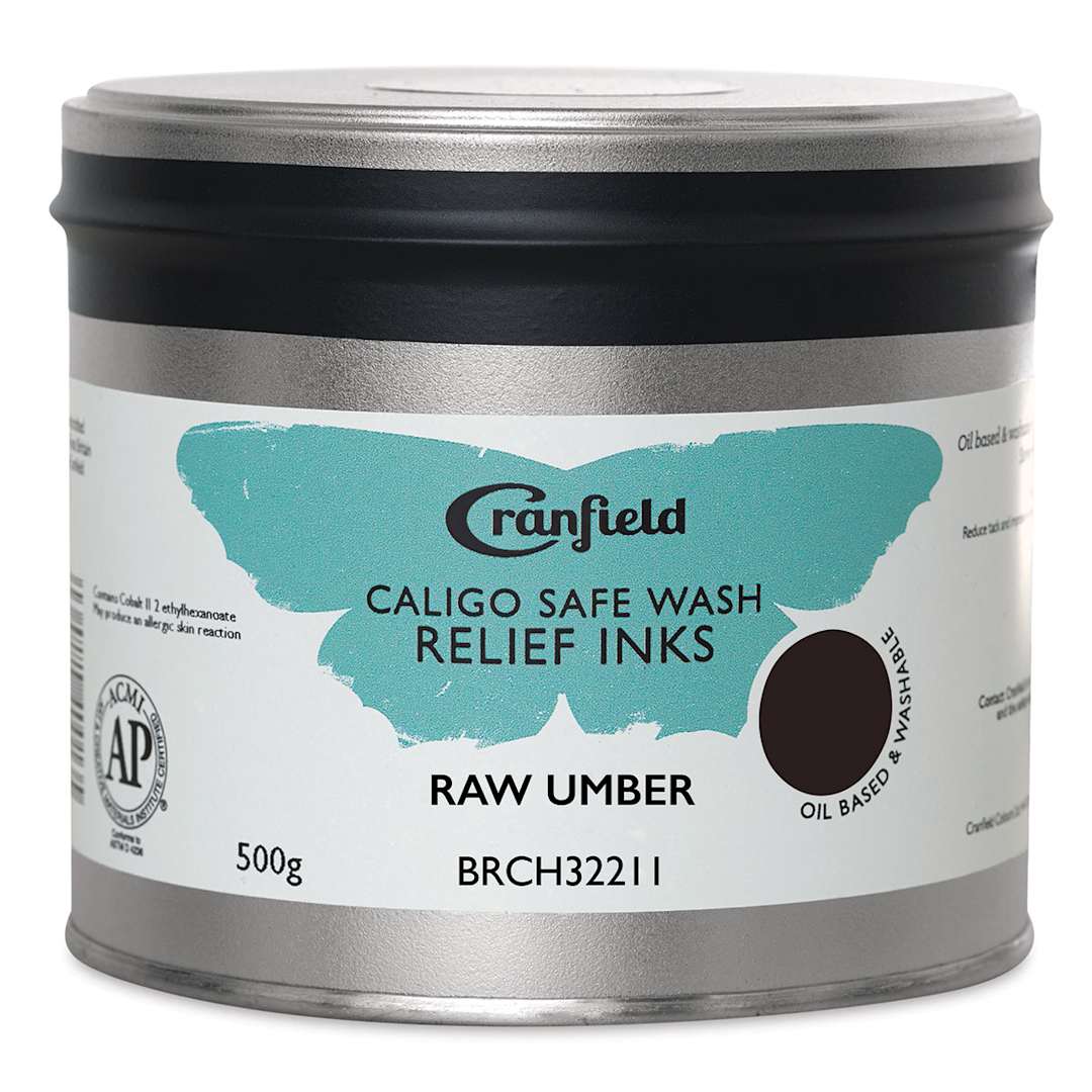 Open in modal - Cranfield Caligo Safe Wash Relief Ink - Raw Umber (Hue), 500 g