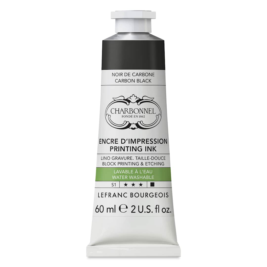 Open in modal - Charbonnel Water Washable Printing Ink - Carbon Black, 60 ml