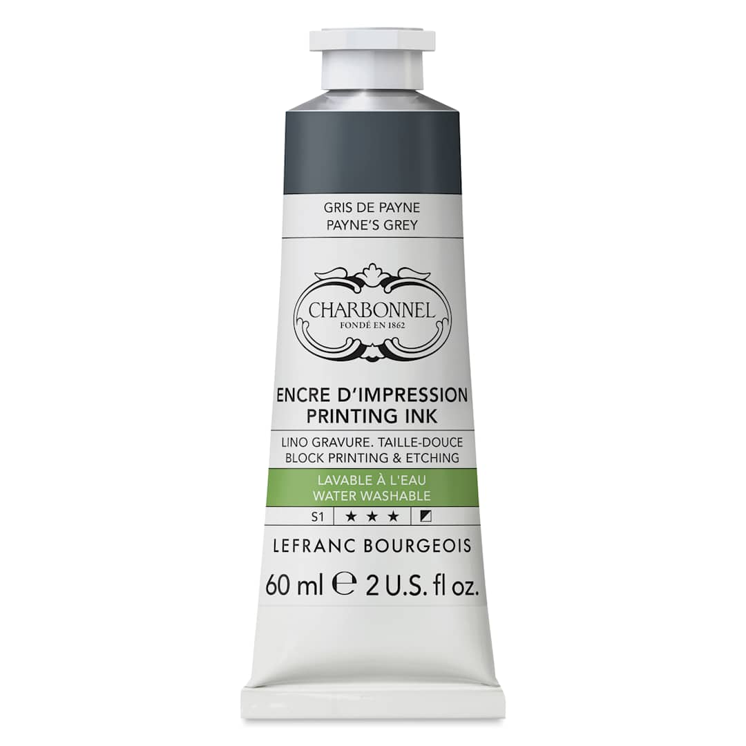 Open in modal - Charbonnel Water Washable Printing Ink - Payne's Gray, 60 ml