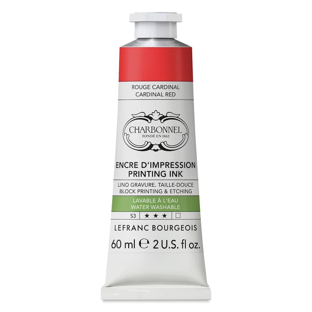 Open in modal - Charbonnel Water Washable Printing Ink - Cardinal Red, 60 ml