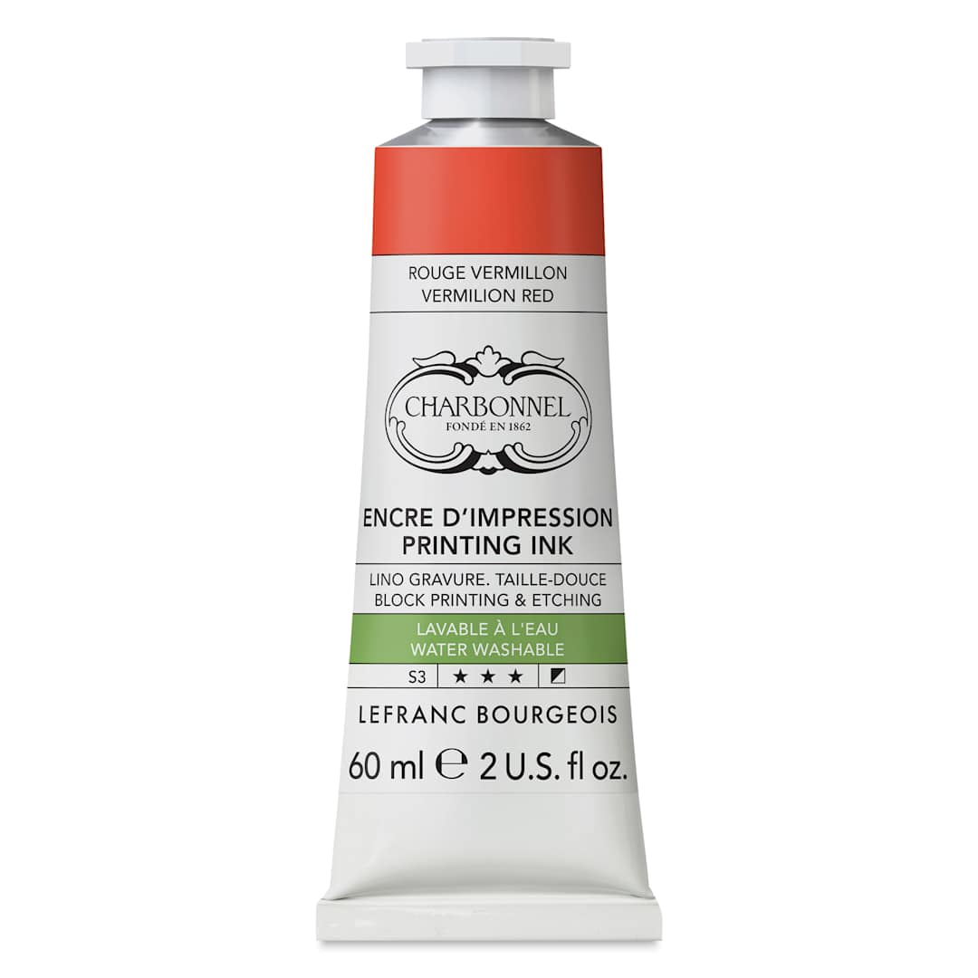 Open in modal - Charbonnel Water Washable Printing Ink - Vermilion Red, 60 ml