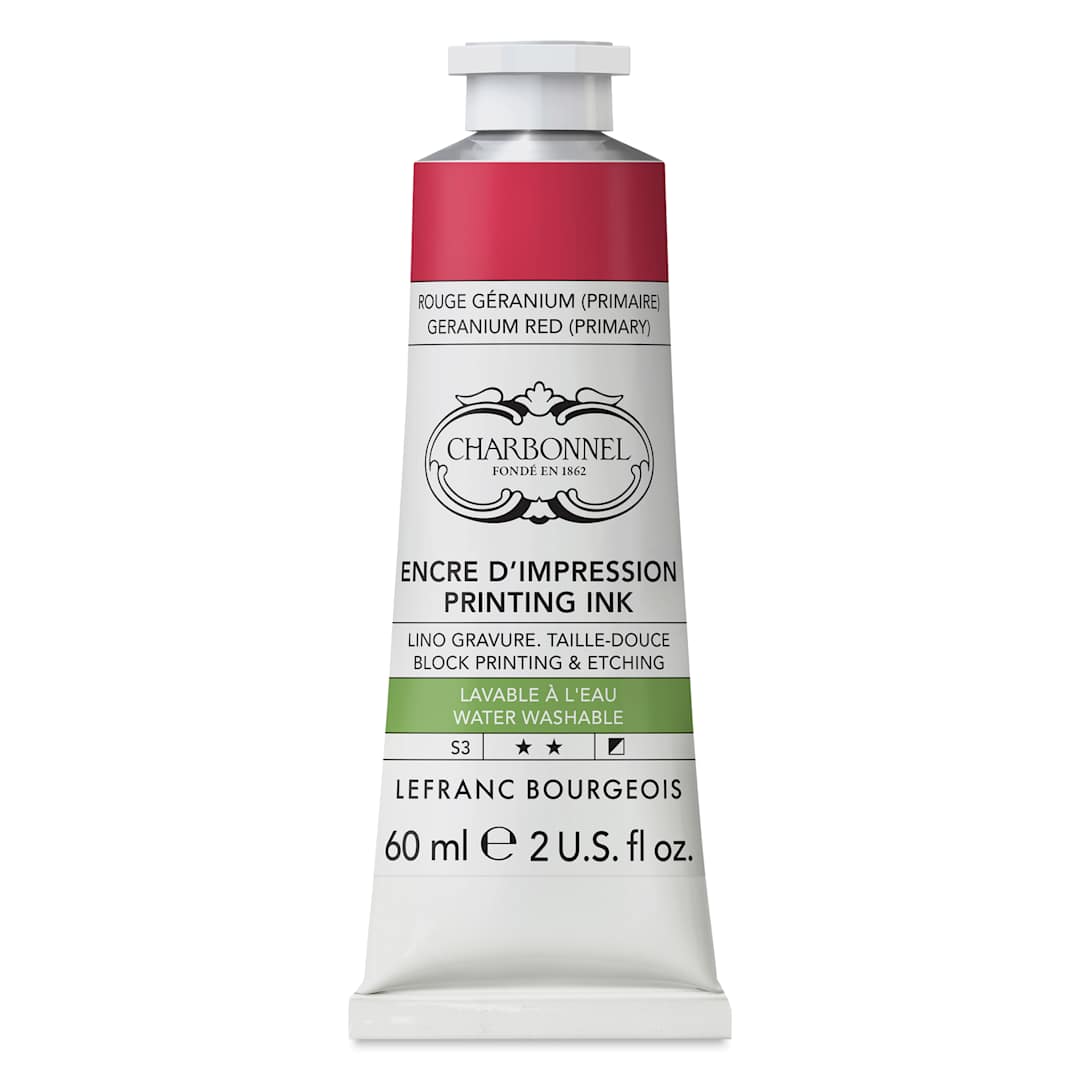 Open in modal - Charbonnel Water Washable Printing Ink - Geranium Red, 60 ml
