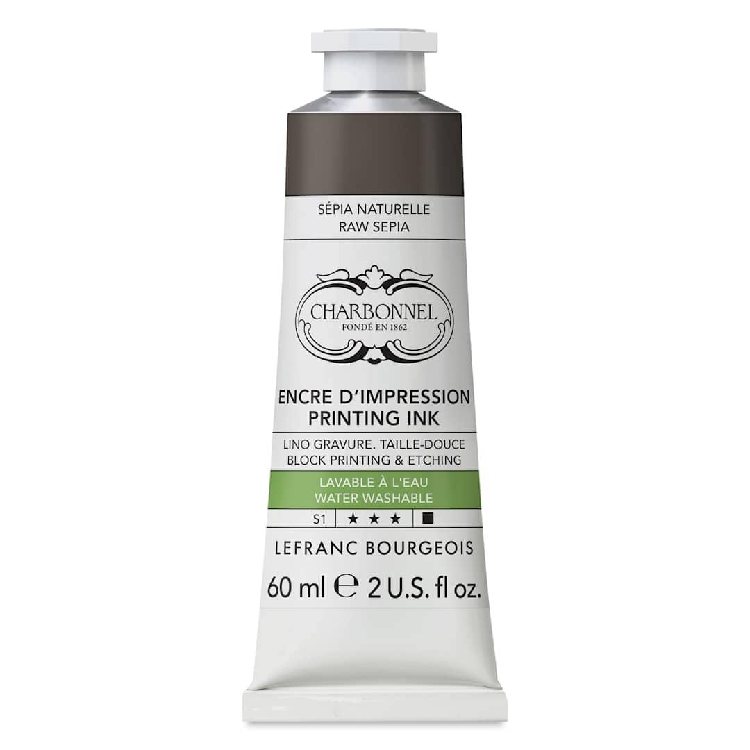 Open in modal - Charbonnel Water Washable Printing Ink - Raw Sepia, 60 ml