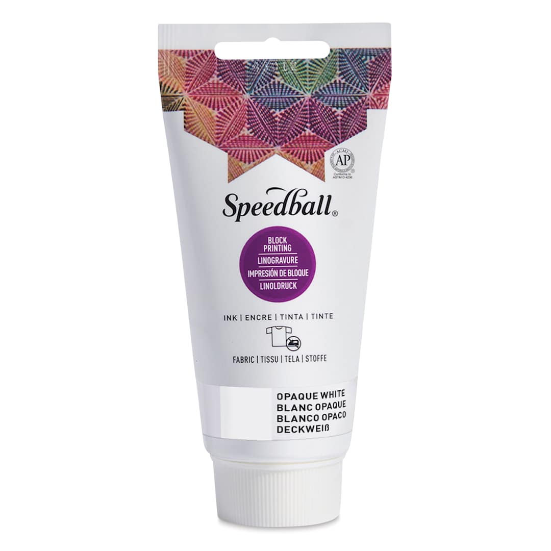 Open in modal - Speedball Fabric and Paper Block Printing Ink - Opaque White, 2.5 oz